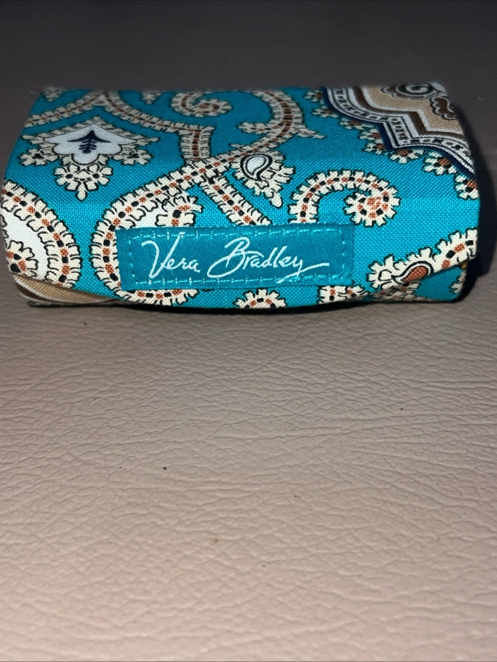 Vera Bradley totally Turquoise kiss me twice Women's case w/ mirror retired